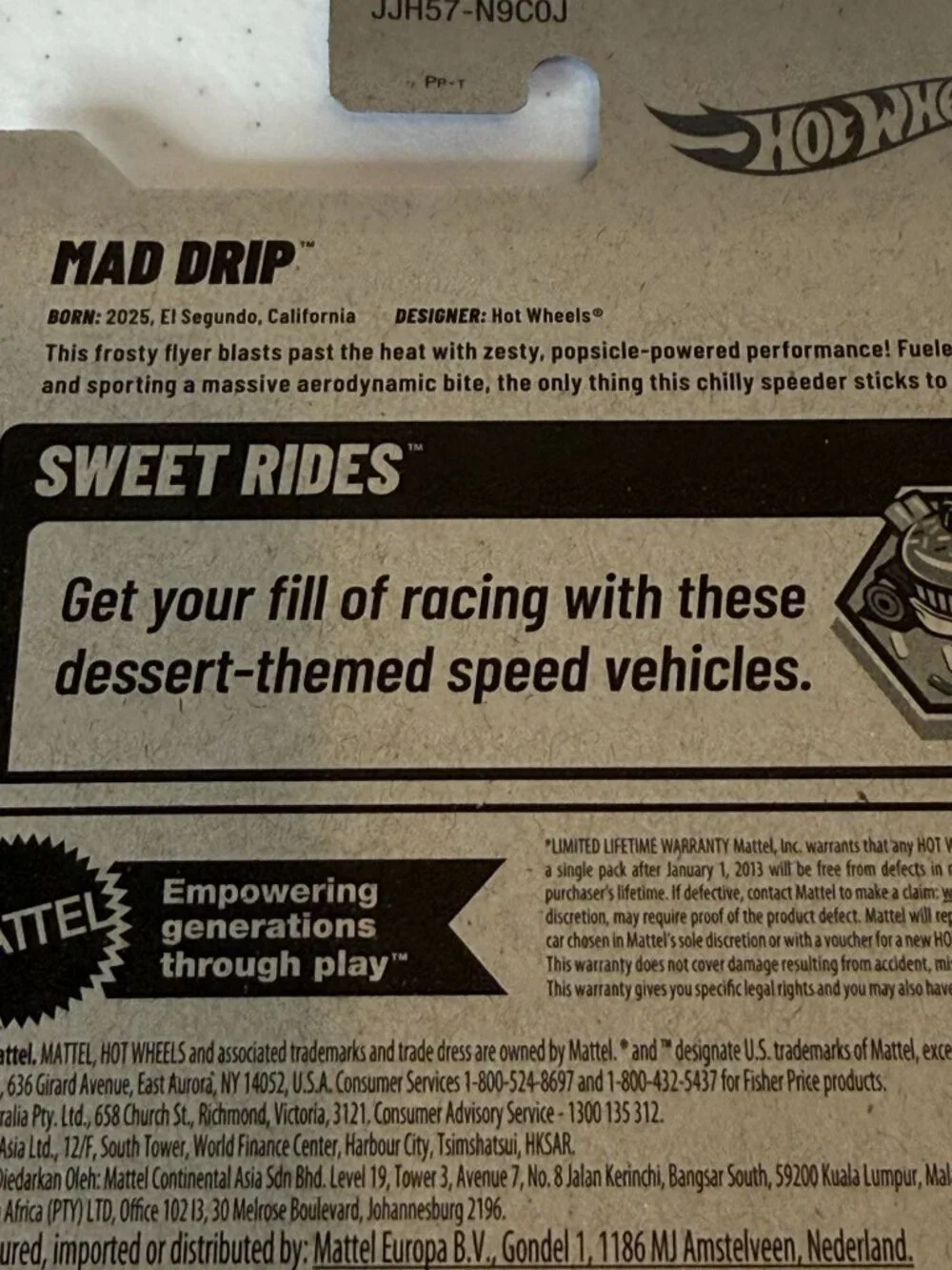 Hot Wheels Mad Drip Sweet Rides 5/5 New for 2026